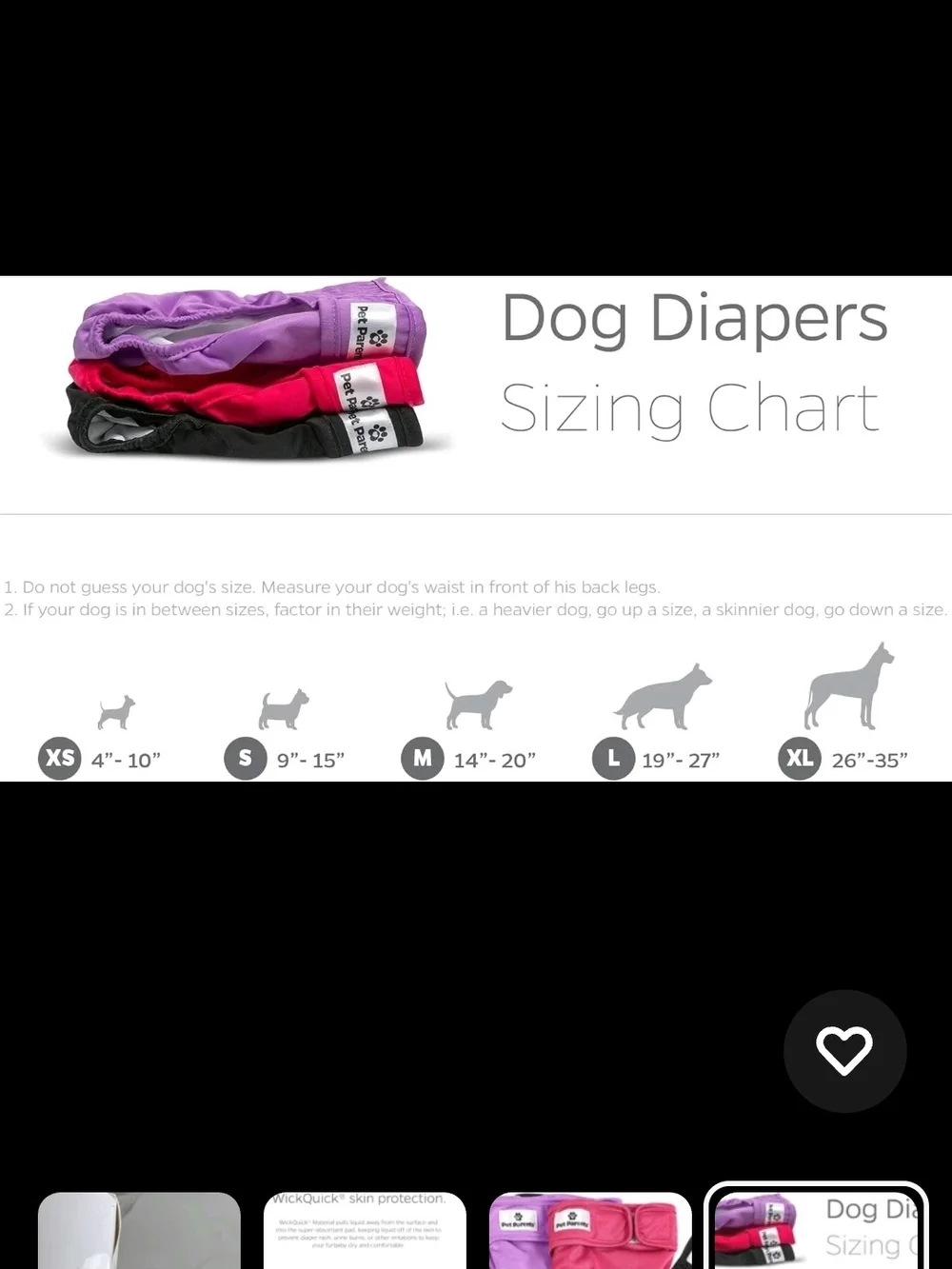 Set of 3/$6 Washable/Reusable Dog Diapers  - multiple colors/prints XS-XL NEW